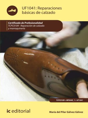 cover image of Reparaciones básicas de calzado. TCPC0109